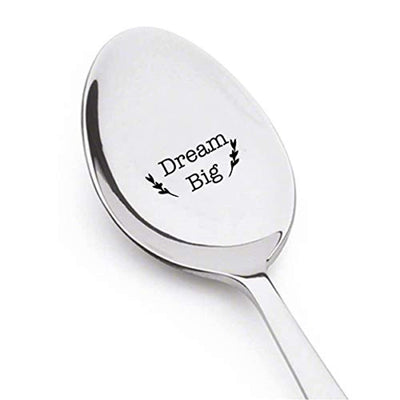 Dream Big- engraved spoon- coffer lover- engraved silver ware by Boston creative company#SP_024 - BOSTON CREATIVE COMPANY