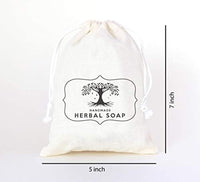 Herbal Soap Logo-Business Event-Customized Drawstring Eco Friendly Favor Bags-Set of 40 - BOSTON CREATIVE COMPANY