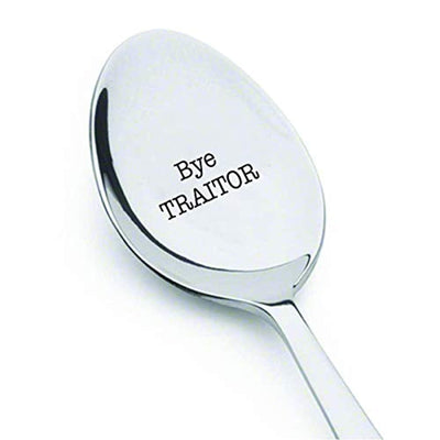 Bye Traitor Engraved Spoon Token Of Love For Coffee Lover - BOSTON CREATIVE COMPANY