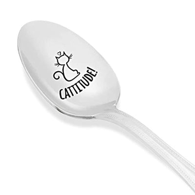 Cat Lover Engraved Spoon Gift for Teenager - BOSTON CREATIVE COMPANY