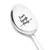 Live laugh Poop Funny Valentines Day Wedding Spoon Gift for Him Her - BOSTON CREATIVE COMPANY