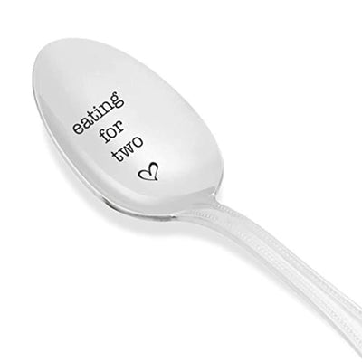 Eating For Two With Heart Shape Engraved Stainless Steel Espresso And Tea Spoons - BOSTON CREATIVE COMPANY