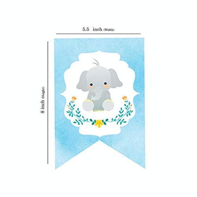 Little Peanut Baby Shower Boy Banner Decoration-Dumbo Party Supplies- Blue Party Home Decorations Party Kit-little Elephant Blue Baby Shower Banner Pennant Or Birthday Party Elephant Decor - BOSTON CREATIVE COMPANY
