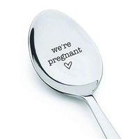We're Pregnant Engraved Spoons for Surprise Pregnancy Announcement - BOSTON CREATIVE COMPANY