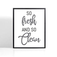 So Fresh and So Clean Poster | Laundry Room Decor | Funny Toilet Art | Home Decor - BOSTON CREATIVE COMPANY