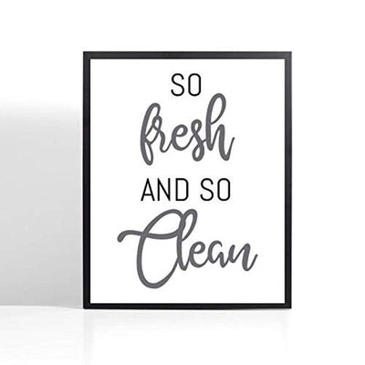 So Fresh and So Clean Poster | Laundry Room Decor | Funny Toilet Art | Home Decor - BOSTON CREATIVE COMPANY