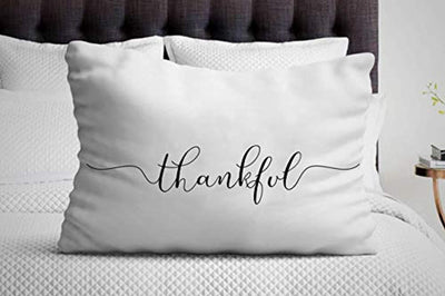 Thankful Pillow Cover - Anniversary Gift Ideas - BOSTON CREATIVE COMPANY