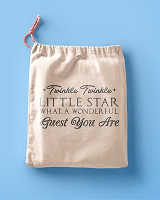 Twinkle Twinkle Little Star Favor Bags-Party Favor bags-Muslin Cotton Bags-Best Selling Gift Items - BOSTON CREATIVE COMPANY