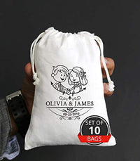 Custom Bachelorette Party Favor Bags Guest Wedding Favor Bag Bachelorette Bridal Party Gift Bags Cotton Muslin Drawstring Eco Friendly Favor Bag –Set of 30 Bags - BOSTON CREATIVE COMPANY