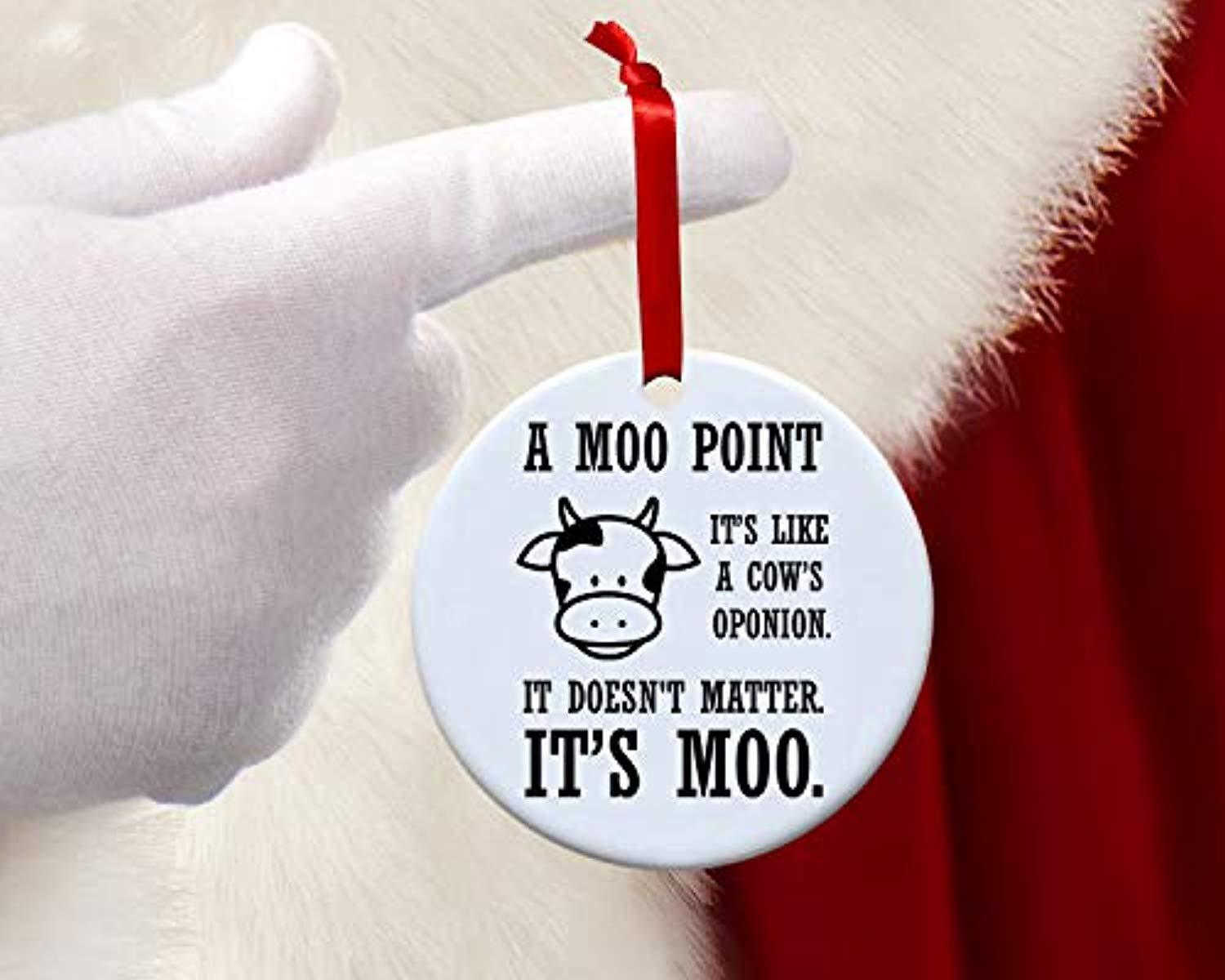 Funny Friends Ornament-A Moo Point Friends TV Show Christmas Tree  Decoration Ornament