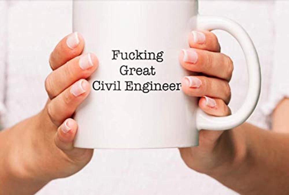 Fucking Great Civil Engineer Coffee Mugs | Motivational Gifts for Engineer Students | Engraved Ceramic Coffee Mugs | Engineer Gifts 2019 - BOSTON CREATIVE COMPANY