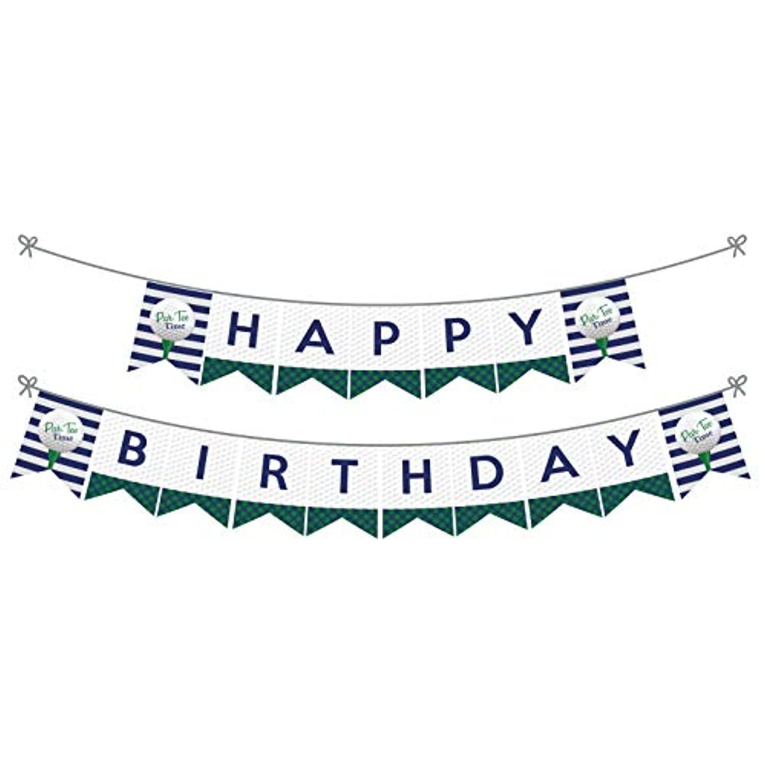 Par-Tee Time Birthday or Retirement Party Decorations Golf Birthday Party Bunting Banner Golf Party Decorations Happy Birthday banner Golf bunting – BOSTON CREATIVE COMPANY for Free Printable Golf Party Decorations