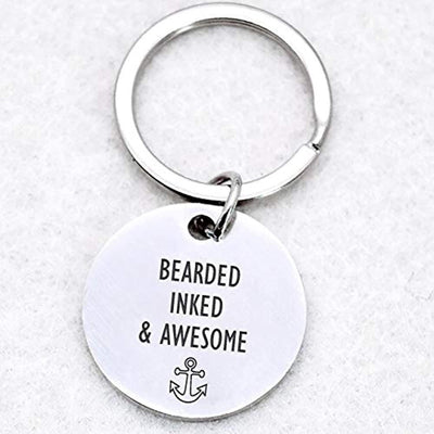 Stylish Key Chains for Men Boys Teens, Stainless Steel Metal keyrings for Him - BOSTON CREATIVE COMPANY