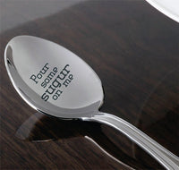 Pour Some Sugar On Me Spoon- Custom, Personalized, Gift, Present-Coffe Lover-Tea Lover-Engraved Spoon Gift - BOSTON CREATIVE COMPANY
