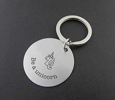 Unicorn Gifts for Teen Girls- Always be a Unicorn Engraved Keychain Gift Ideas For Christmas/ Birthday - BOSTON CREATIVE COMPANY