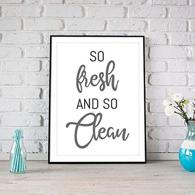 So Fresh and So Clean Poster | Laundry Room Decor | Funny Toilet Art | Home Decor - BOSTON CREATIVE COMPANY
