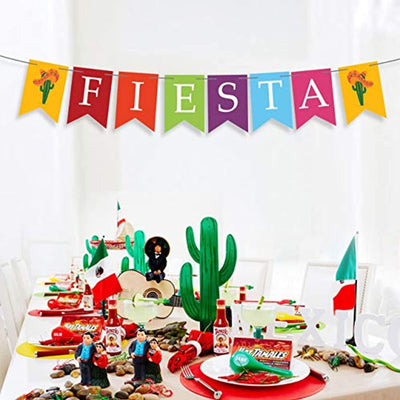 Final Fiesta Bachelorette Party Decorations- Cinco De Mayo Party Supplies-Fiesta Banner Cactus Pattern Garland Flag For Baby Shower Bridal Wedding Engagement Mexican Party Decoration Banner - BOSTON CREATIVE COMPANY