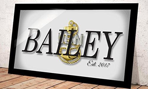 Navy - Navy Promotion Gift - customized gifts - Home decor - Navy Chief Gifts - Navy Chief - Navy Chief Anchor - Navy Wife - US Navy - US Navy Chief - Us Navy Girlfriend - Us Navy Gifts - wall decor - BOSTON CREATIVE COMPANY