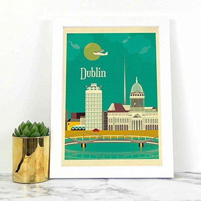 Dublin Ireland Art Print - Dublin Skyline Print - Black pool - Dublin Art - Home decor - Print Dublin Poster - Dublin Vertical Prints - Irish Print - Beach decor - ST Patricks day - dark tidal pool - BOSTON CREATIVE COMPANY