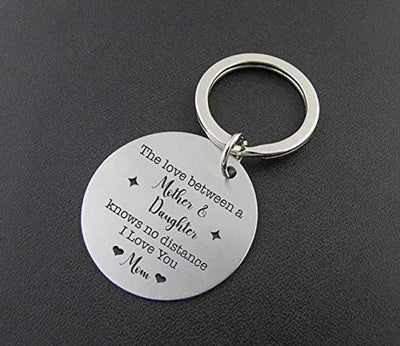 The Love Between a Mother and Daughter is Forever Keychain-Gifts for Mom Mother's Day Birthday - BOSTON CREATIVE COMPANY