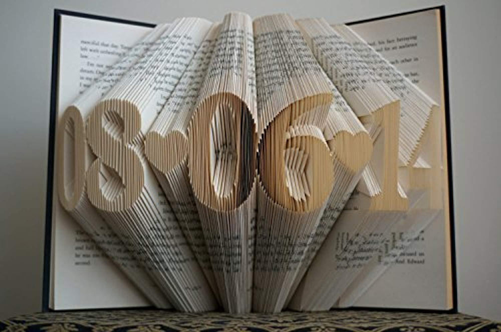 1st Wedding Anniversary - Paper Anniversary Gift - Gift for Him - Gift for Her - Wedding Gift - Wedding Present - Personalized Gift - Folded Book Art - Unique Handmade Gift - BOSTON CREATIVE COMPANY