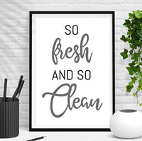 So Fresh and So Clean Poster | Laundry Room Decor | Funny Toilet Art | Home Decor - BOSTON CREATIVE COMPANY