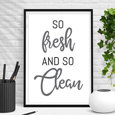 So Fresh and So Clean Poster | Laundry Room Decor | Funny Toilet Art | Home Decor - BOSTON CREATIVE COMPANY