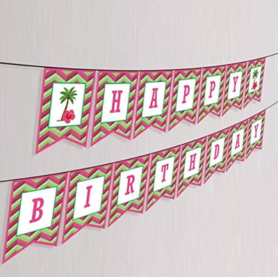 Ideas from Boston- Hawaiian Tropical Themed Party Supplies, Happy Birthday Banner Hawaii Summer Beach Garland Party Supplies, Hawaiian Happy Birthday banner Party Decor - BOSTON CREATIVE COMPANY