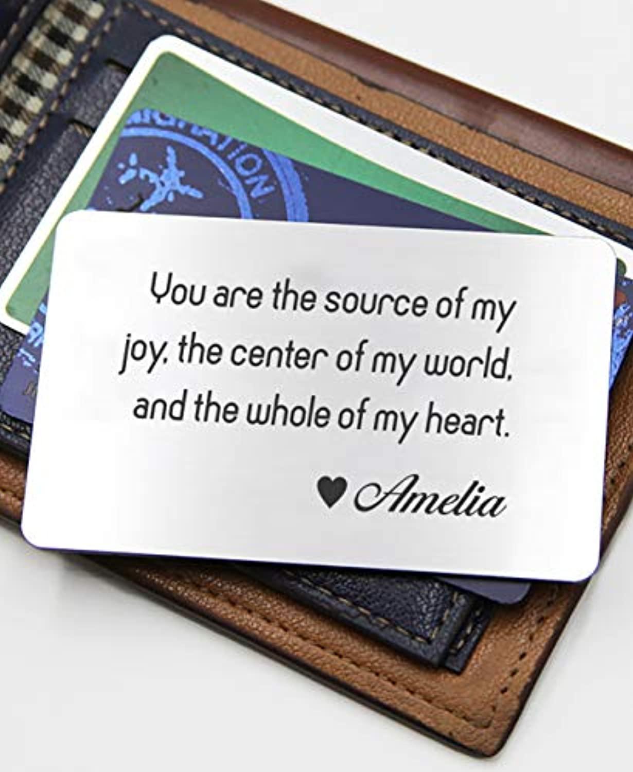 Personalized Message Card Wallet Christmas Gift For Him
