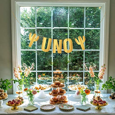 Uno Cactus Banner For Uno Birthday Party Decorations Theme-Fiesta First Birthday Party Supplies For Boy or Girl-uno High Chair Banner Party Favors-1st Cinco De Mayo Party Party Backdrop - BOSTON CREATIVE COMPANY