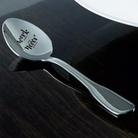 Work Hard Dream Big Never Give up - Best friend gifts - Teacher gifts - Engraved Spoon - BOSTON CREATIVE COMPANY