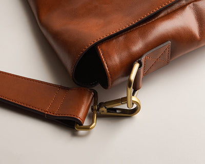 Leather Messenger Bag - Boston Creative Company