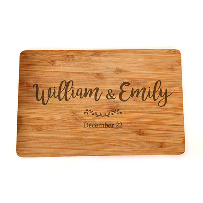 Anniversary Cutting Board Custom Engraved Cutting Board