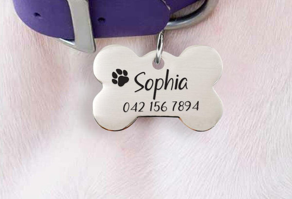 Christmas Dog Collar Gifts  Acrylic Bone Shape Dog ID Pet Tags for Collar  – BOSTON CREATIVE COMPANY