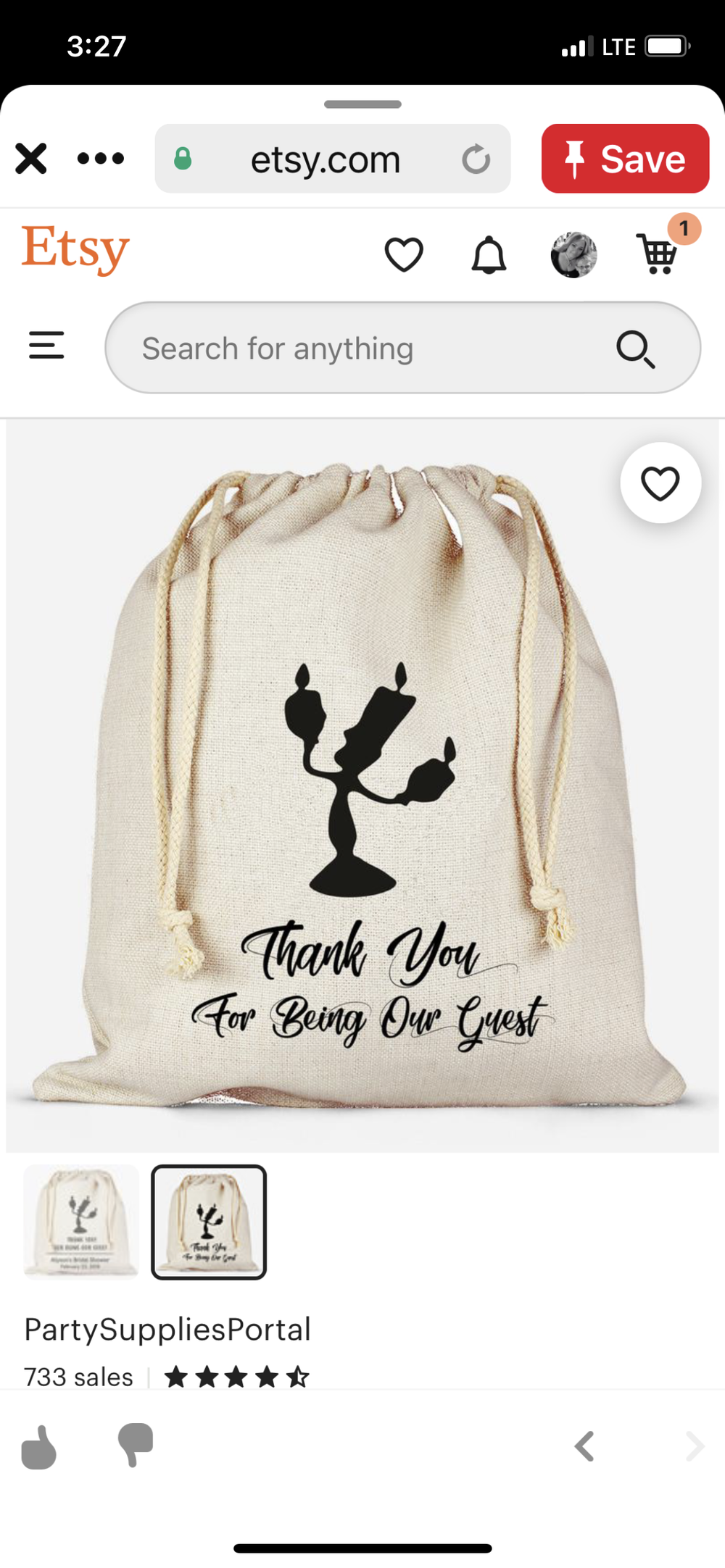 Beauty and Beast Favor bags-Qty-150-Size-5x7 - BOSTON CREATIVE COMPANY