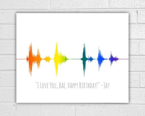 Custom Rainbow Sound Wave Art Print - BOSTON CREATIVE COMPANY