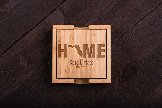 Home Florida Wooden Coaster Set of 6 - BOSTON CREATIVE COMPANY