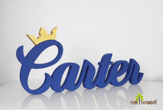 Custom Wooden Nursery Name Sign. - BOSTON CREATIVE COMPANY