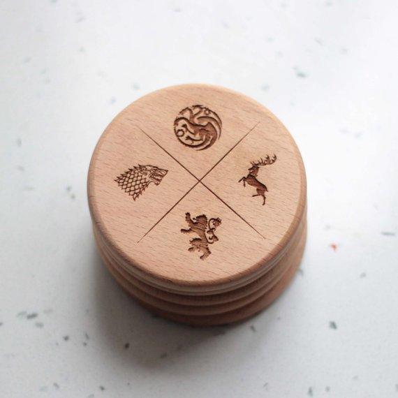 Game of thrones coasters - Set of 6 - BOSTON CREATIVE COMPANY