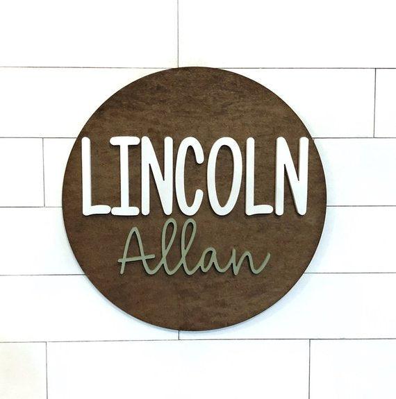 Wood Name Sign Nursery Decor Wooden Letters - BOSTON CREATIVE COMPANY