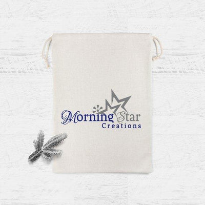 Custom Logo Merchandise Bag - Business Event Customized Favor Bags for Candy Buffet Birthday Personalized muslin cotton bag - BOSTON CREATIVE COMPANY