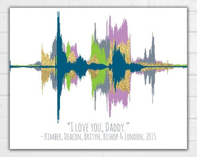 Custom Sound Wave Art Print Voice Wave Choose Your Colors - BOSTON CREATIVE COMPANY