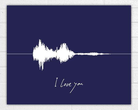 Custom Sound Wave Art Print Voice Wave Personalized Valentines Day - BOSTON CREATIVE COMPANY