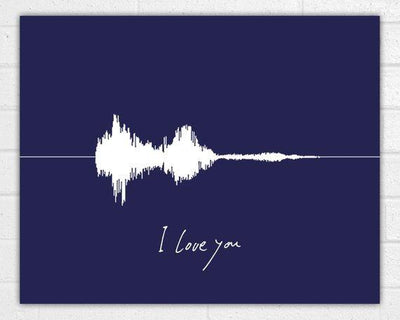 Custom Sound Wave Art Print Voice Wave Personalized Valentines Day - BOSTON CREATIVE COMPANY