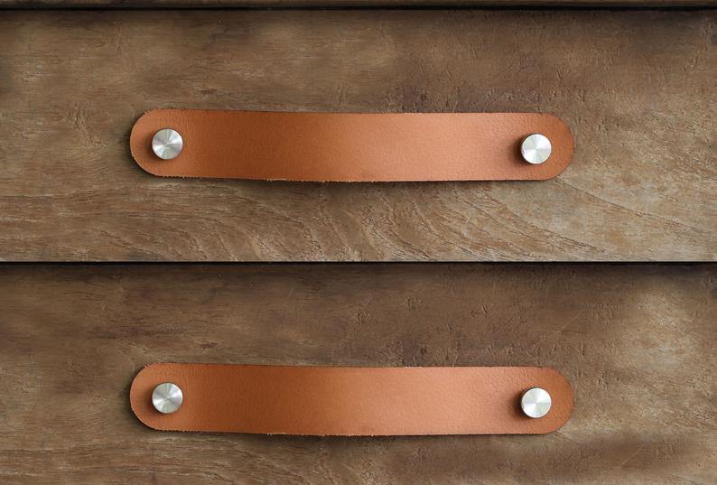 Perfect Home Improvement - Original Leather Drawer Cabinet Pulls for Home Office | 100% Real Leather Perfect Home Improvement - Original Leather Drawer Cabinet Pulls for Home Office | 100% Real Leather