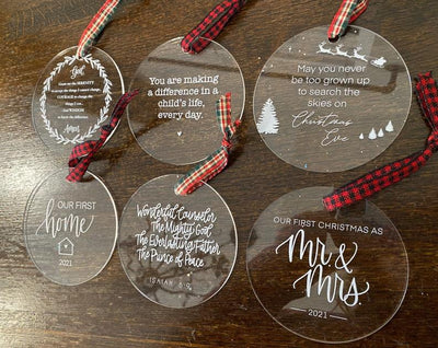 Custom Acrylic Christmas Ornament- Christmas Gift For Friends & Family - BOSTON CREATIVE COMPANY