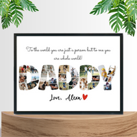 Personalized DADDY Photo Collage - Gifts for Dad | Father's Day Gift