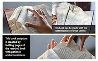 Folding the pages of a book