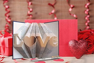 Pages of a Book folded as Love