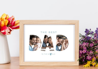 Dad Photo Collage Gifts from Daughter | Printable Fathers Day Photo Collage for Daddy